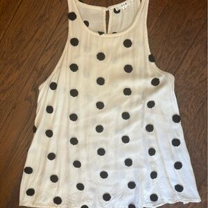 Black and Cream Polka Dot Tank